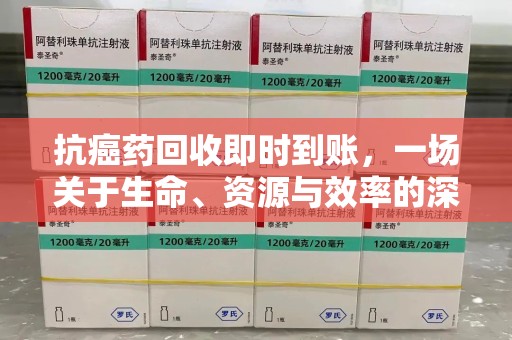 芜湖抗癌药回收即时到账，一场关于生命、资源与效率的深刻探讨